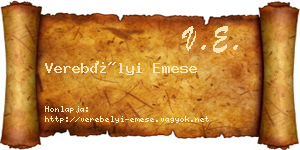 Verebélyi Emese névjegykártya